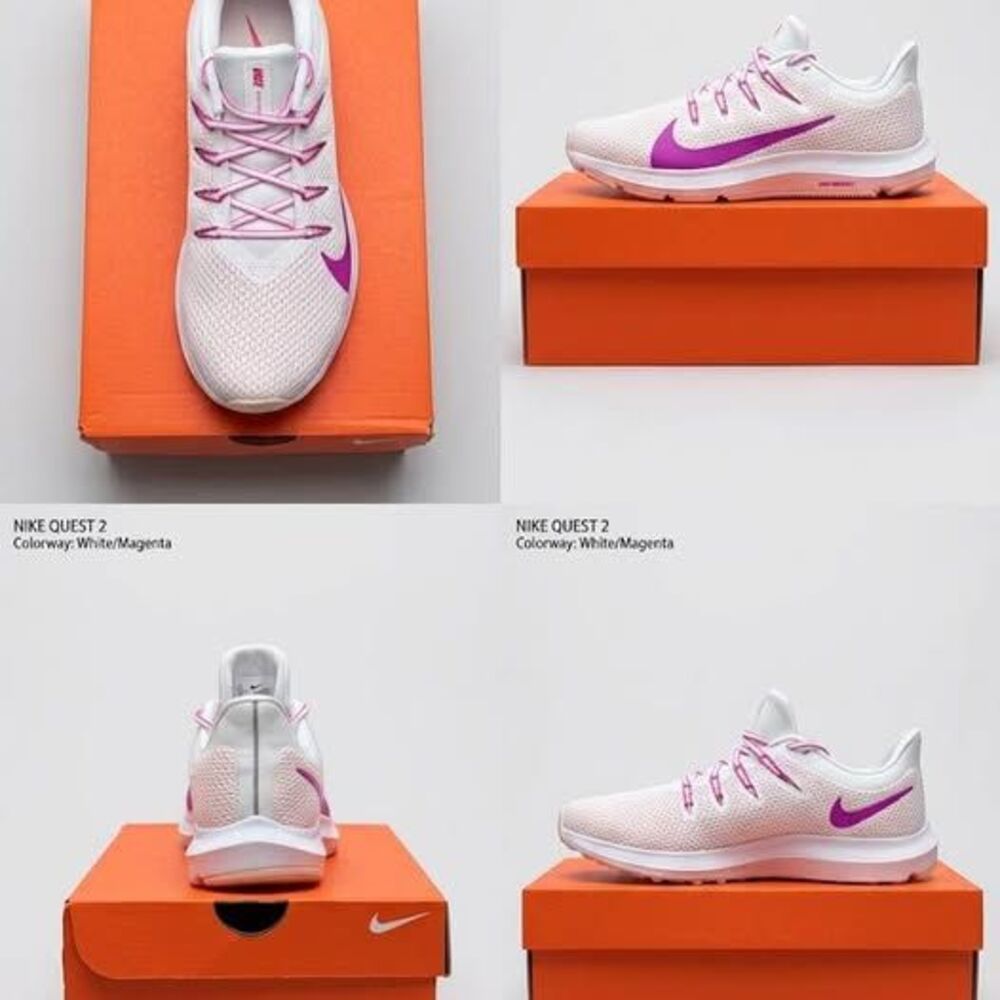 Genuine Nike Quest 2 White/Magenta 7.5